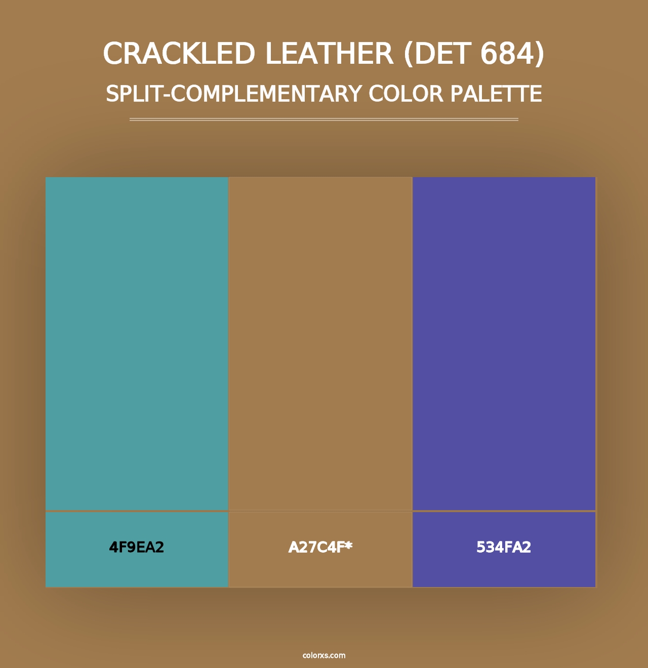 Crackled Leather (DET 684) - Split-Complementary Color Palette