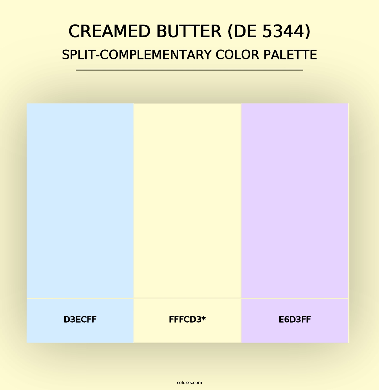 Creamed Butter (DE 5344) - Split-Complementary Color Palette