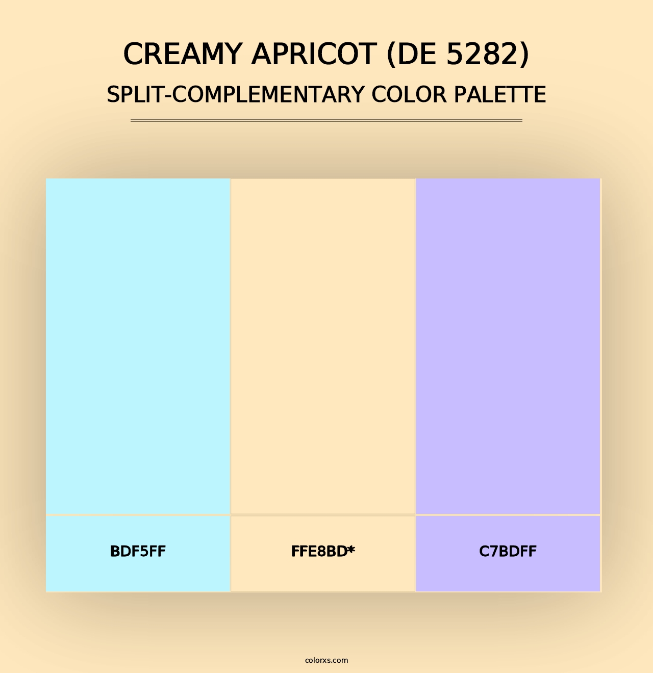 Creamy Apricot (DE 5282) - Split-Complementary Color Palette