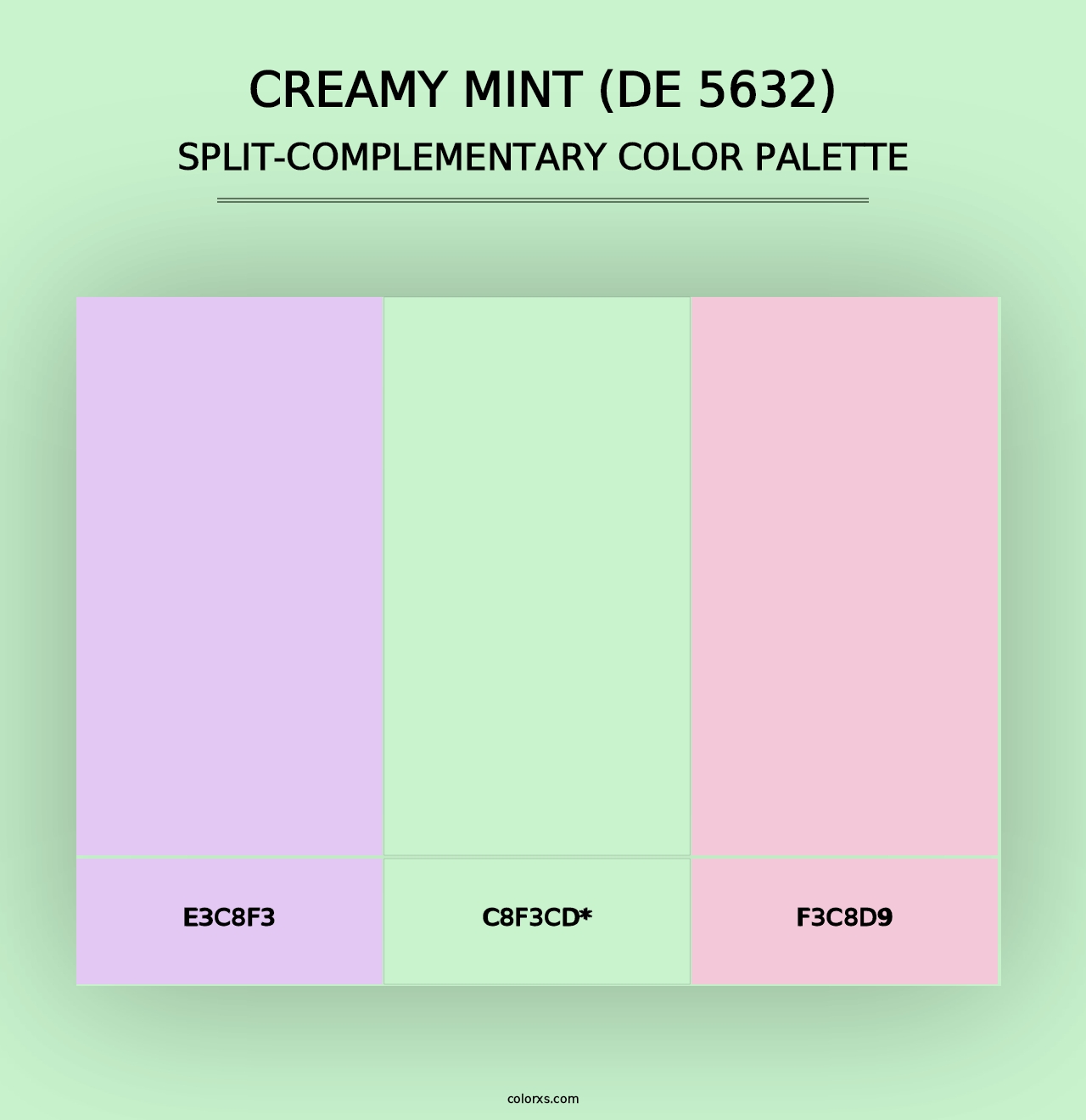 Creamy Mint (DE 5632) - Split-Complementary Color Palette