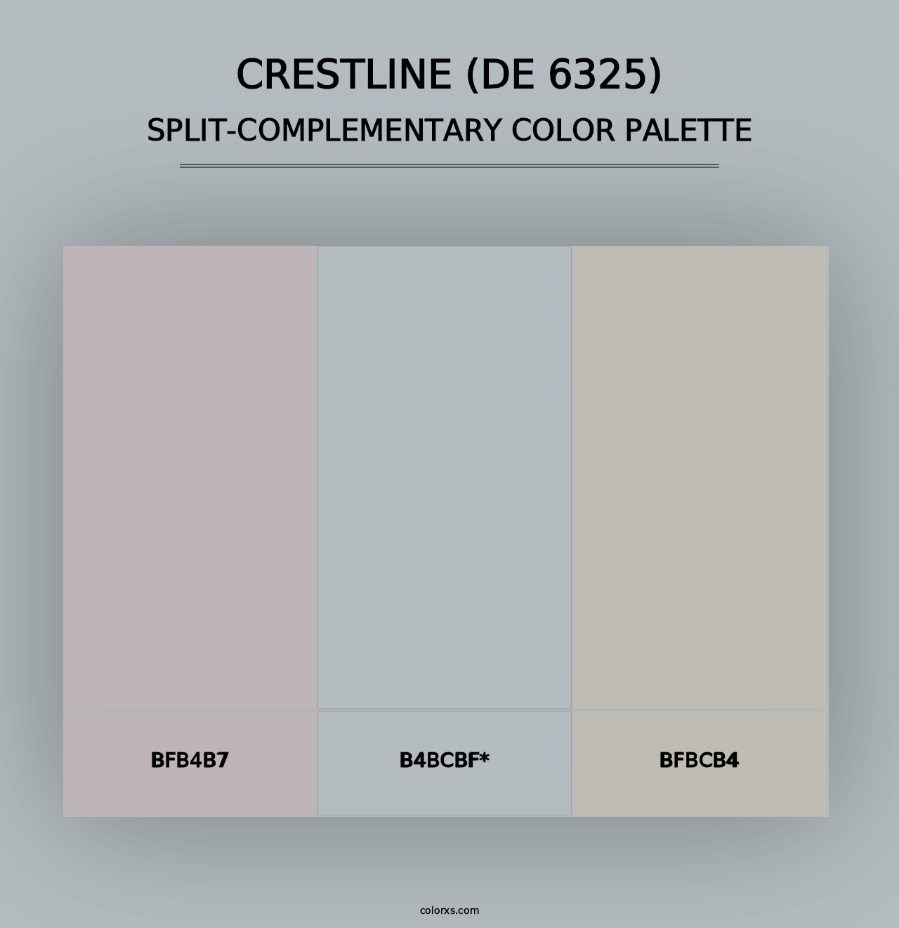 Crestline (DE 6325) - Split-Complementary Color Palette