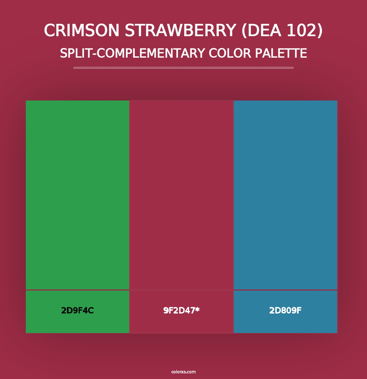 Crimson Strawberry (DEA 102) - Split-Complementary Color Palette