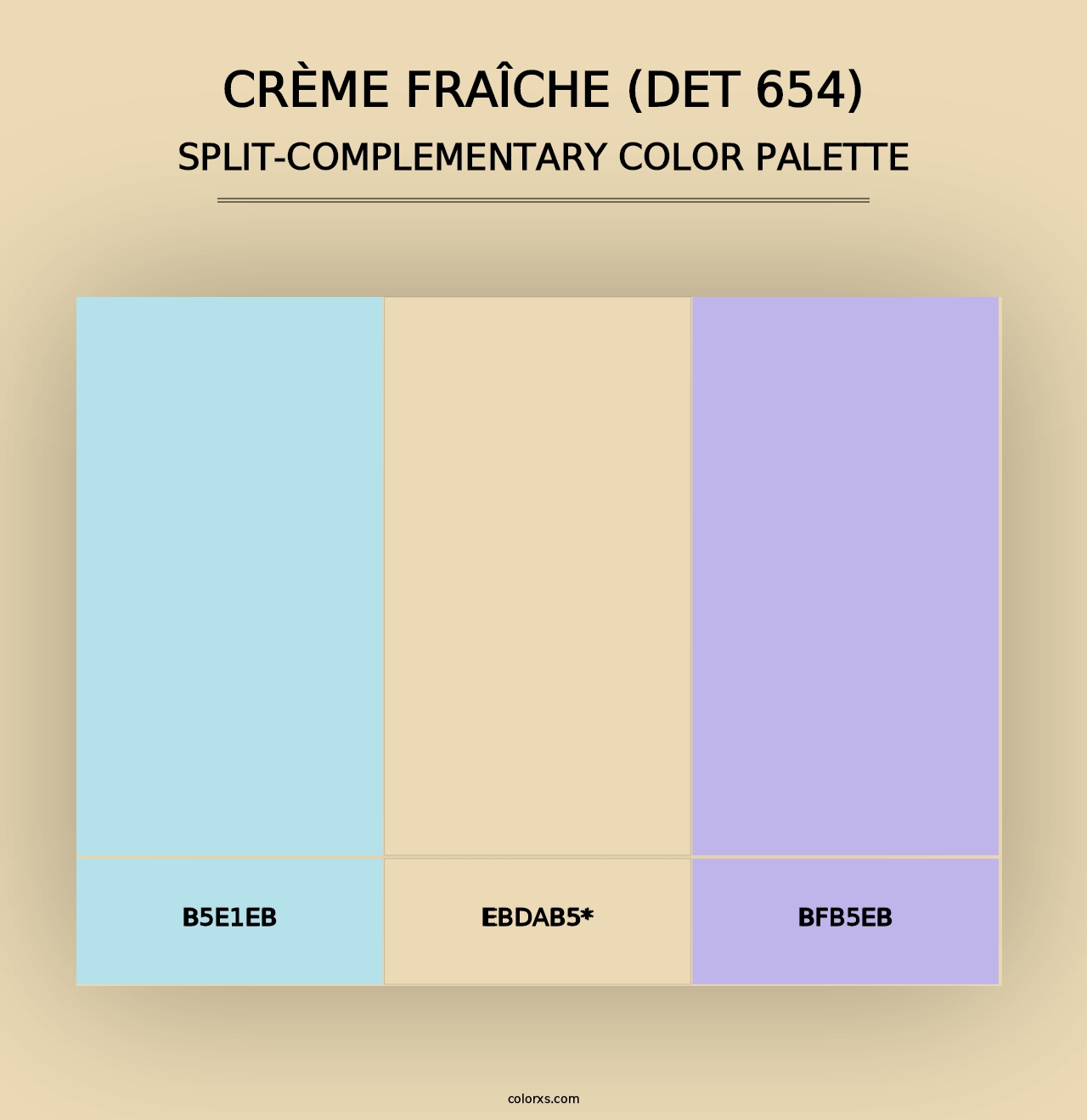 Crème Fraîche (DET 654) - Split-Complementary Color Palette