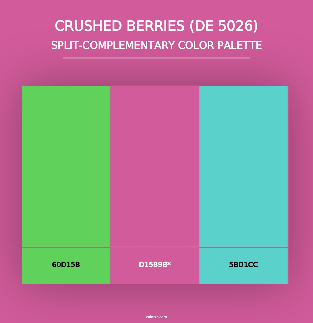 Crushed Berries (DE 5026) - Split-Complementary Color Palette