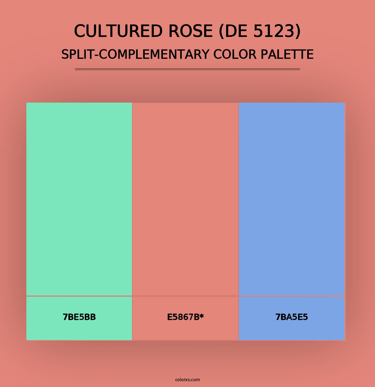 Cultured Rose (DE 5123) - Split-Complementary Color Palette