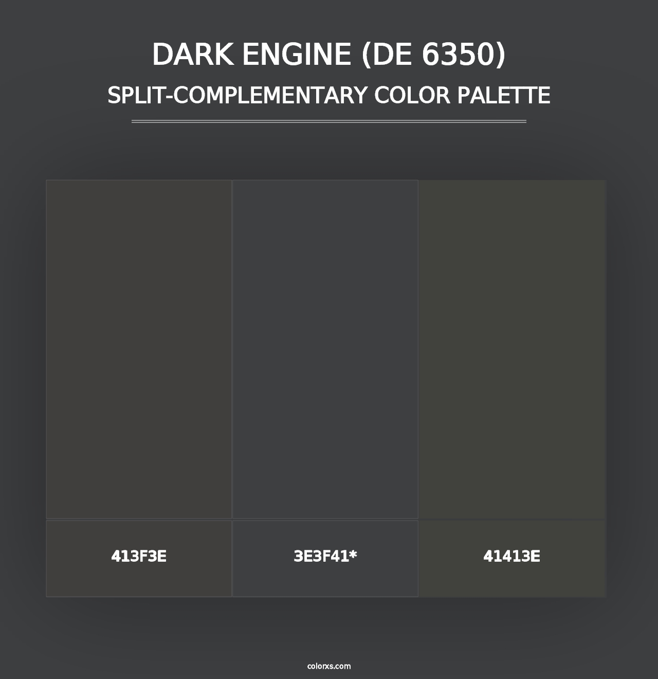 Dark Engine (DE 6350) - Split-Complementary Color Palette