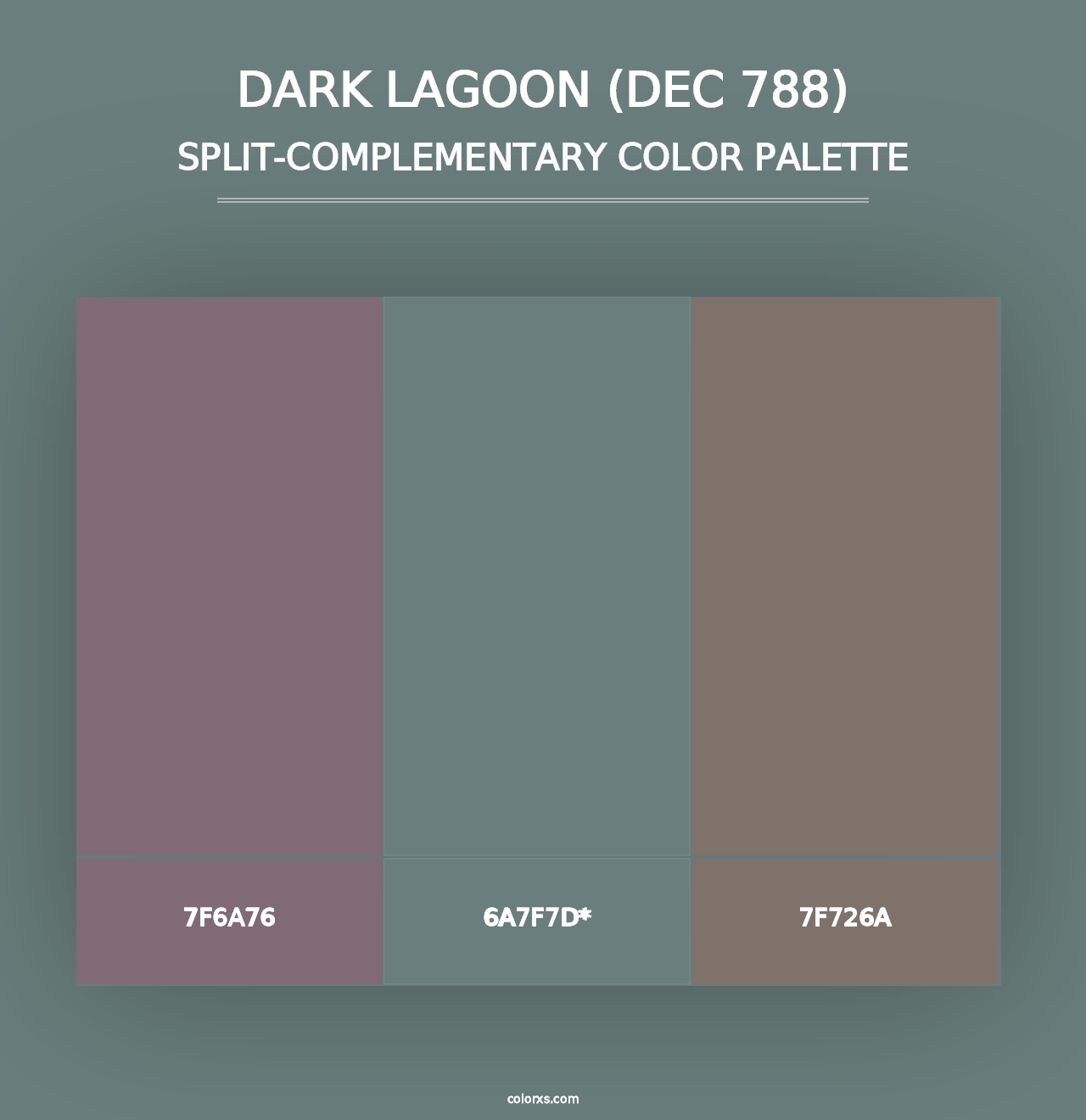 Dark Lagoon (DEC 788) - Split-Complementary Color Palette