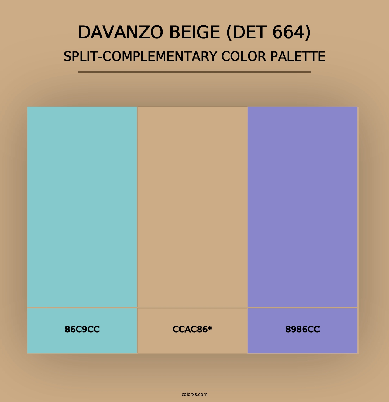 DaVanzo Beige (DET 664) - Split-Complementary Color Palette