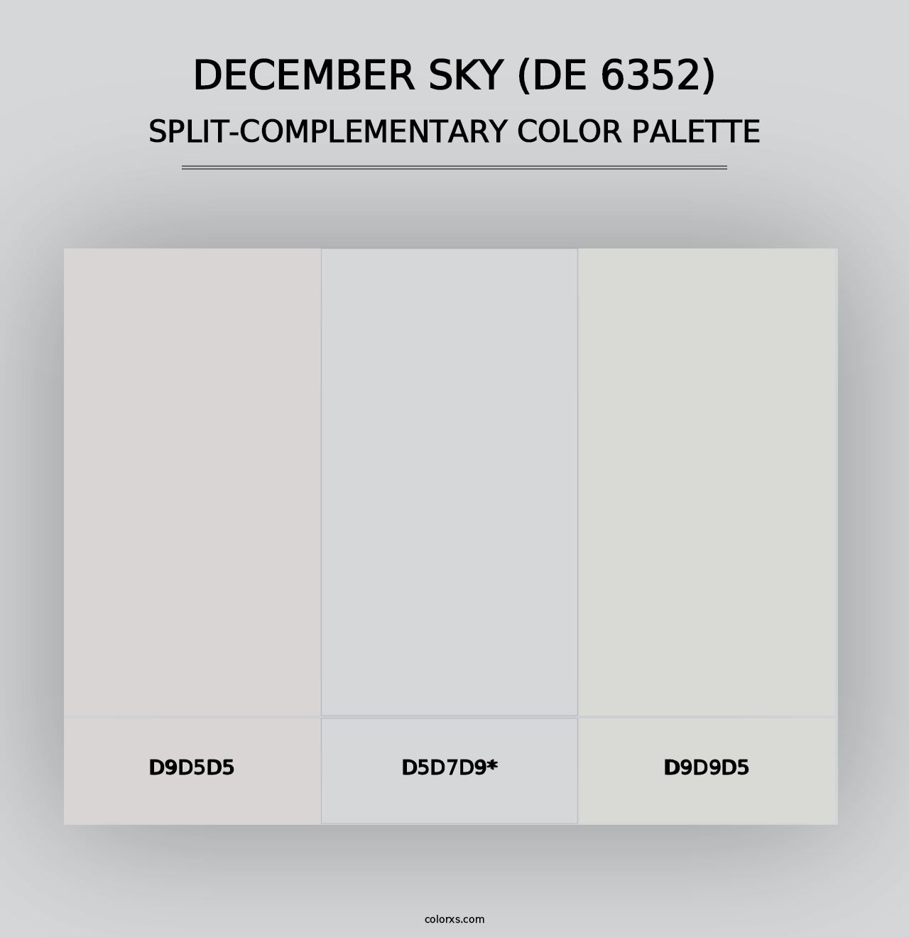 December Sky (DE 6352) - Split-Complementary Color Palette