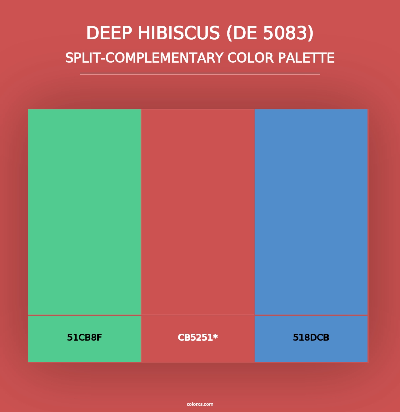 Deep Hibiscus (DE 5083) - Split-Complementary Color Palette