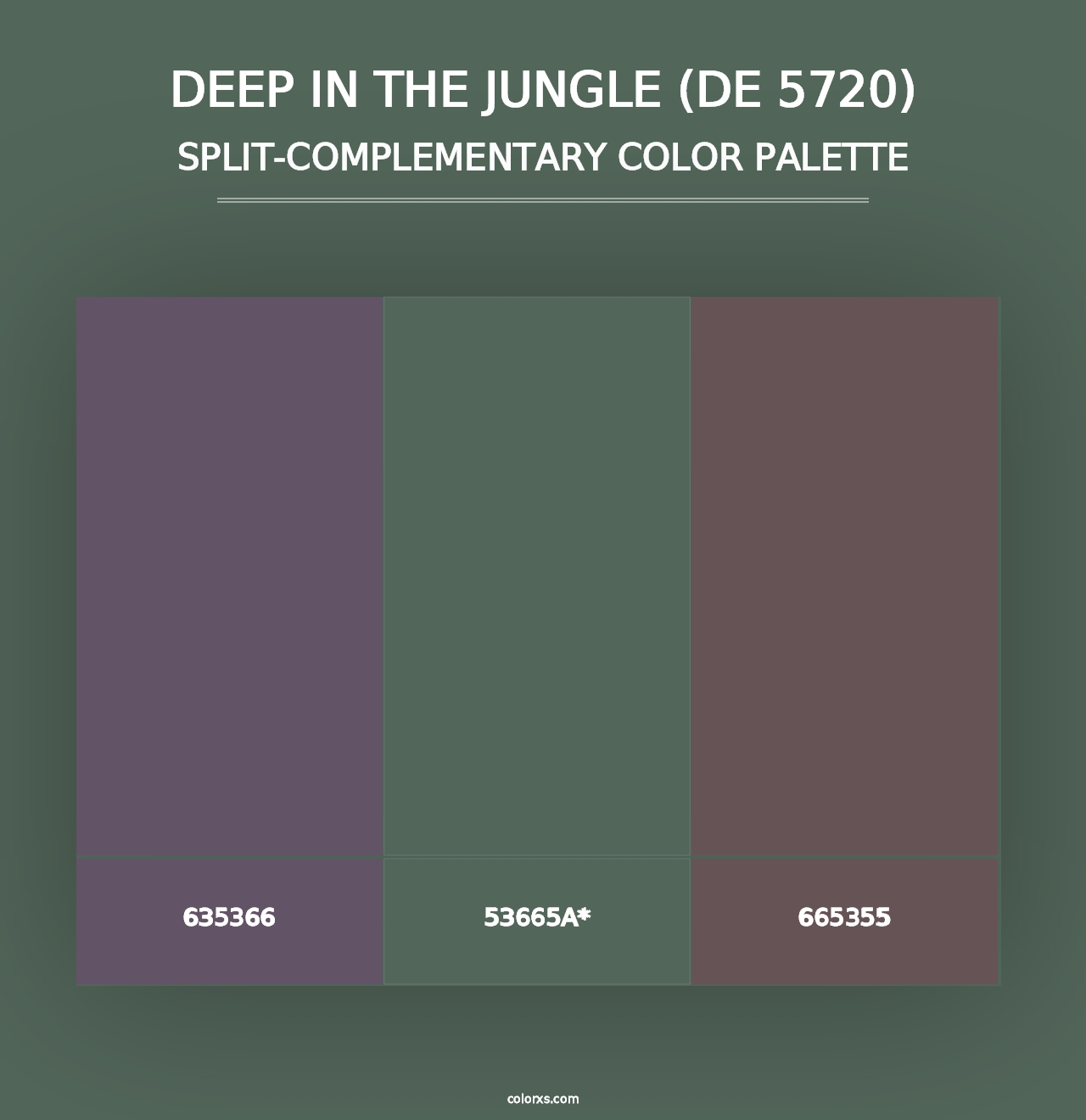 Deep in the Jungle (DE 5720) - Split-Complementary Color Palette