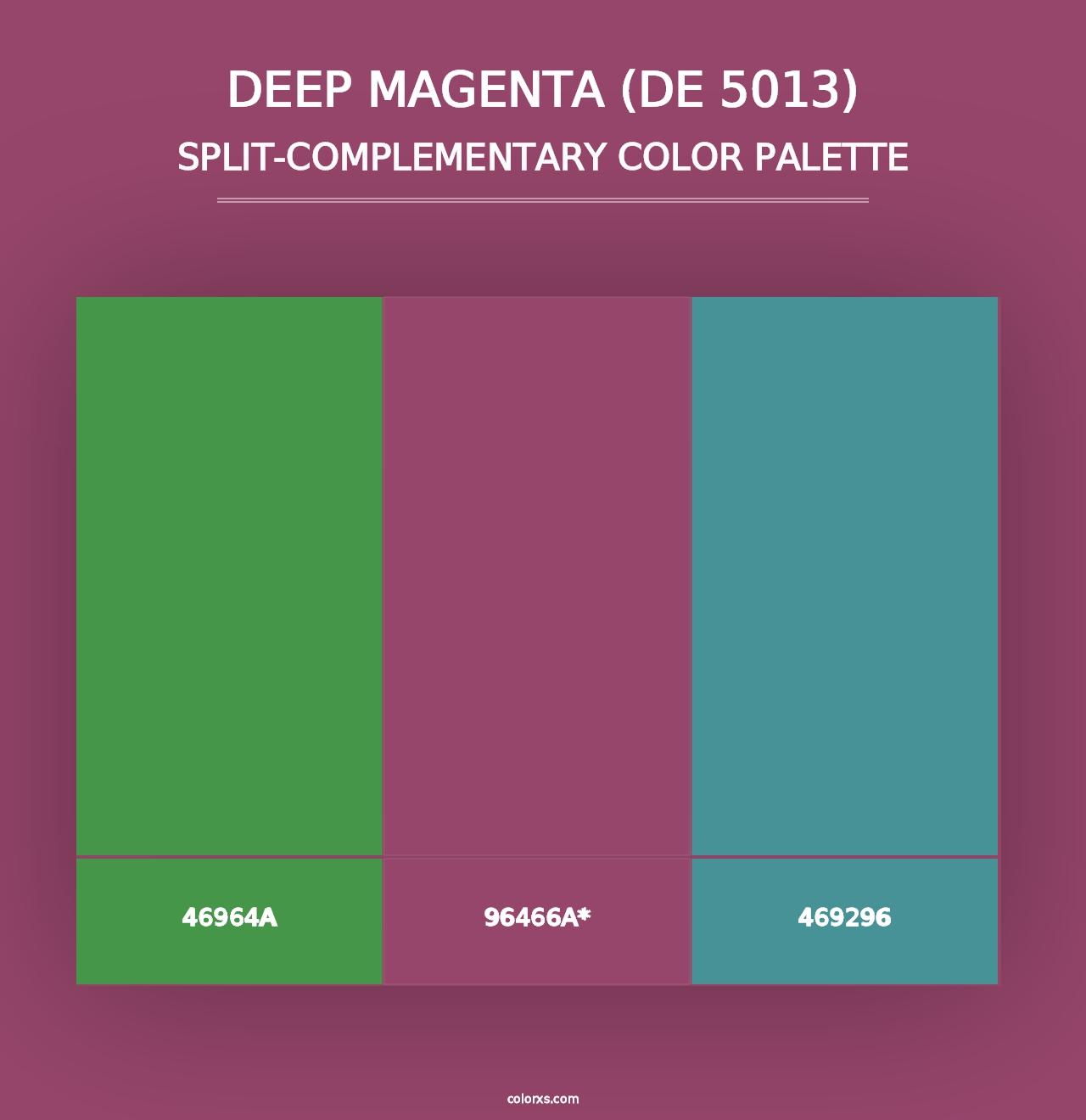 Deep Magenta (DE 5013) - Split-Complementary Color Palette