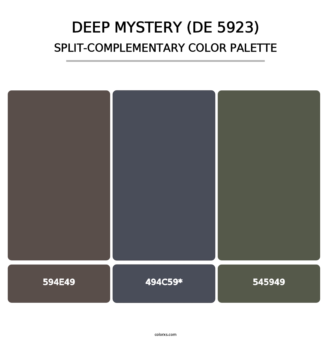 Deep Mystery (DE 5923) - Split-Complementary Color Palette