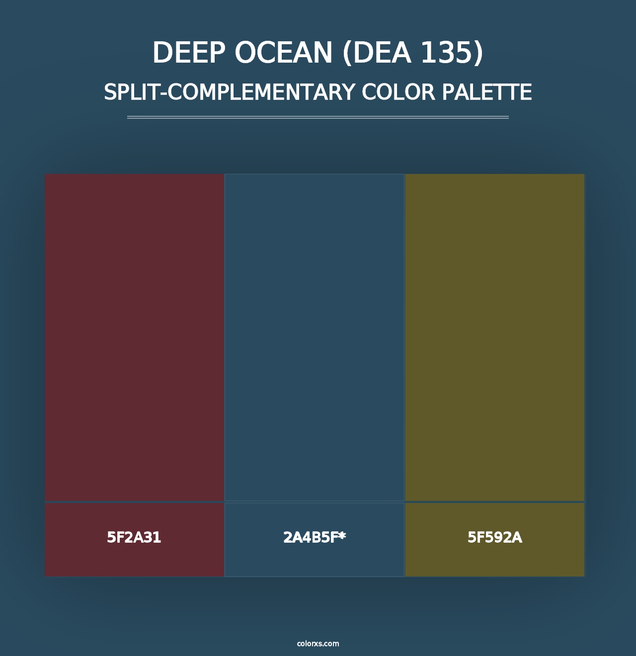 Deep Ocean (DEA 135) - Split-Complementary Color Palette