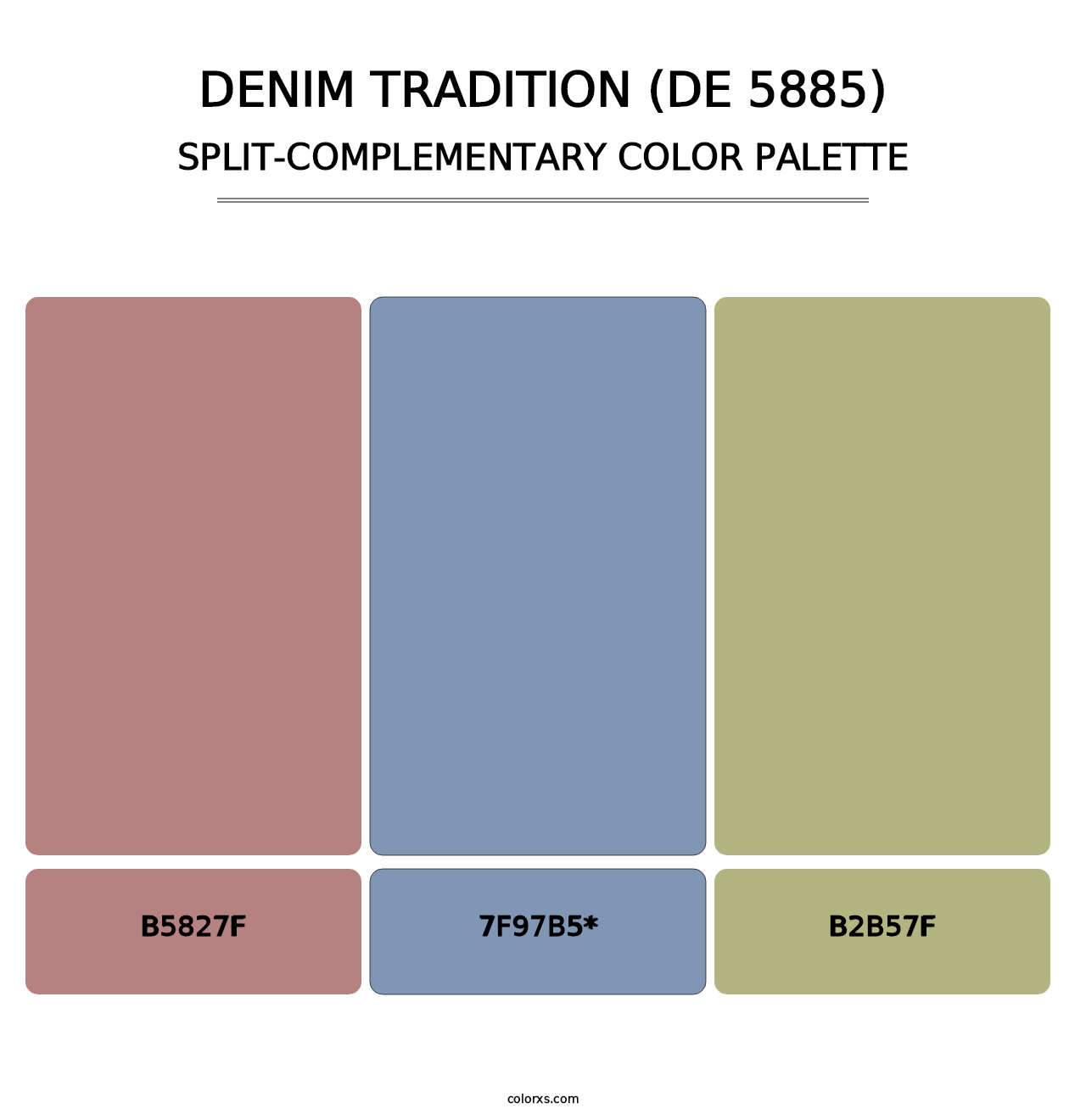 Denim Tradition (DE 5885) - Split-Complementary Color Palette