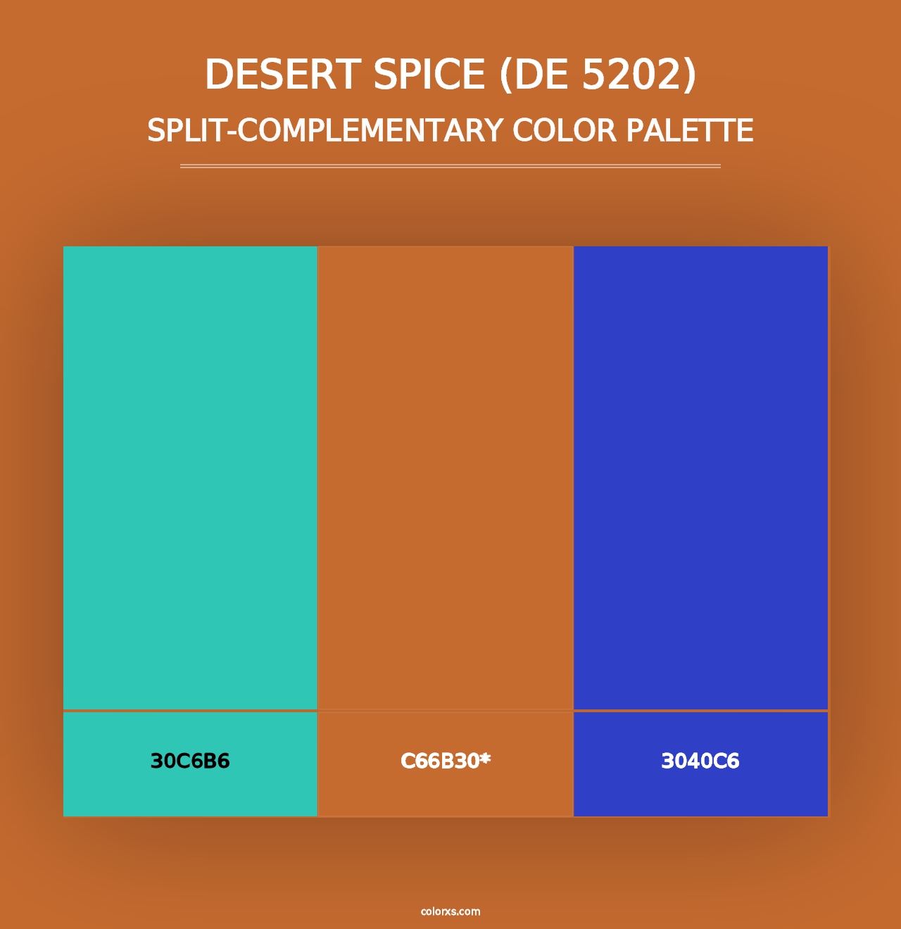 Desert Spice (DE 5202) - Split-Complementary Color Palette