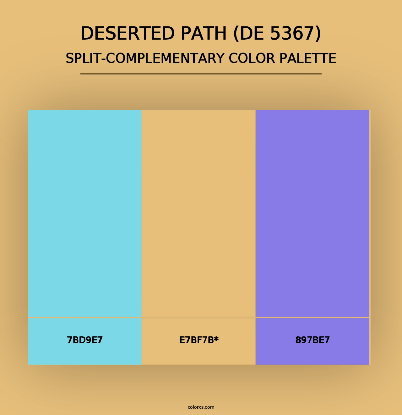 Deserted Path (DE 5367) - Split-Complementary Color Palette