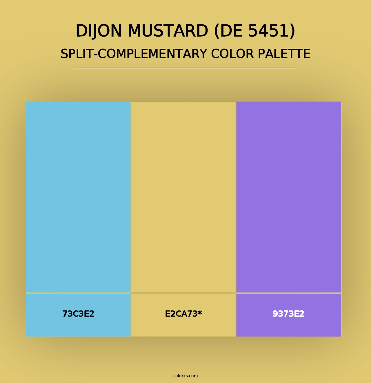 Dijon Mustard (DE 5451) - Split-Complementary Color Palette