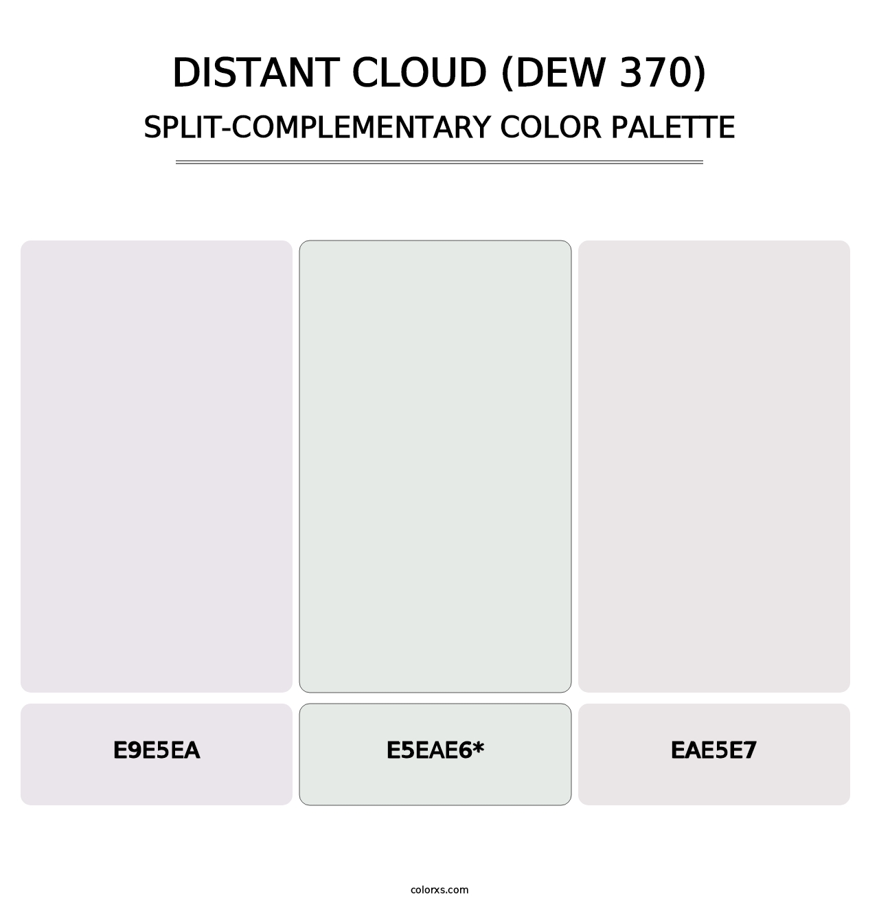 Distant Cloud (DEW 370) - Split-Complementary Color Palette