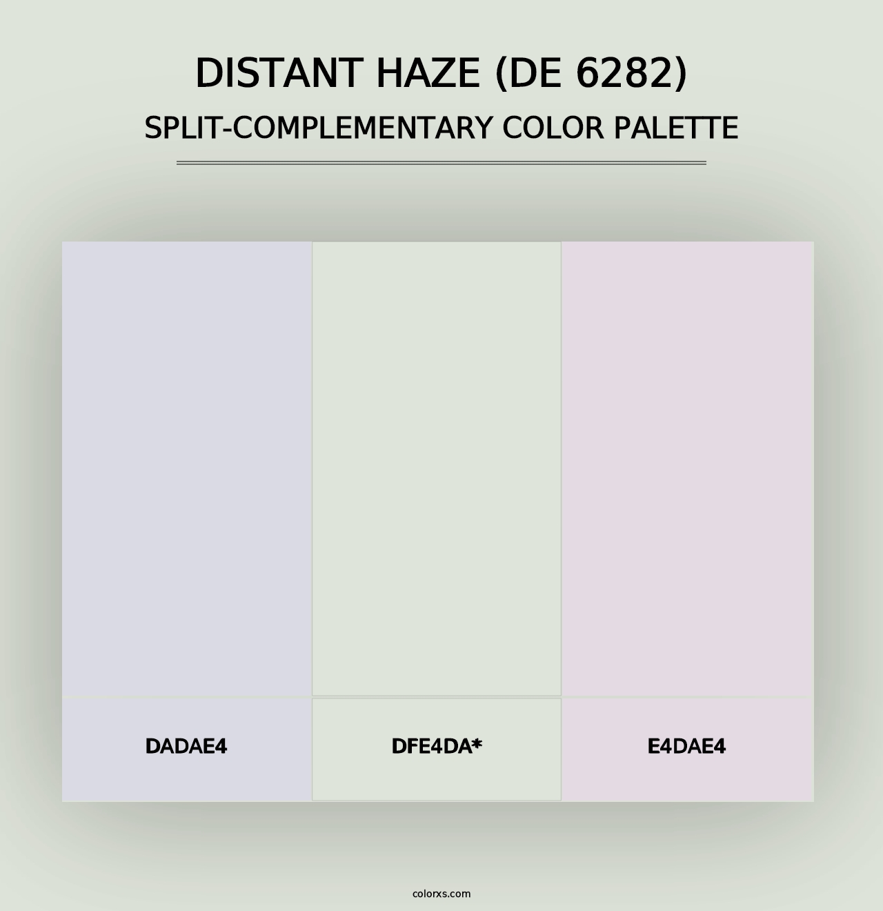 Distant Haze (DE 6282) - Split-Complementary Color Palette