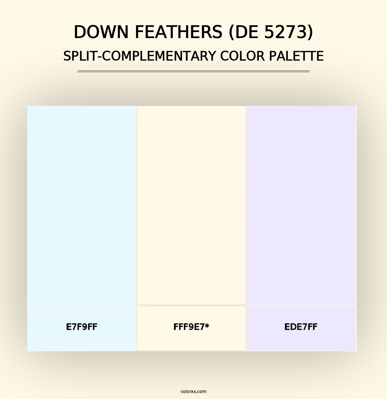 Down Feathers (DE 5273) - Split-Complementary Color Palette