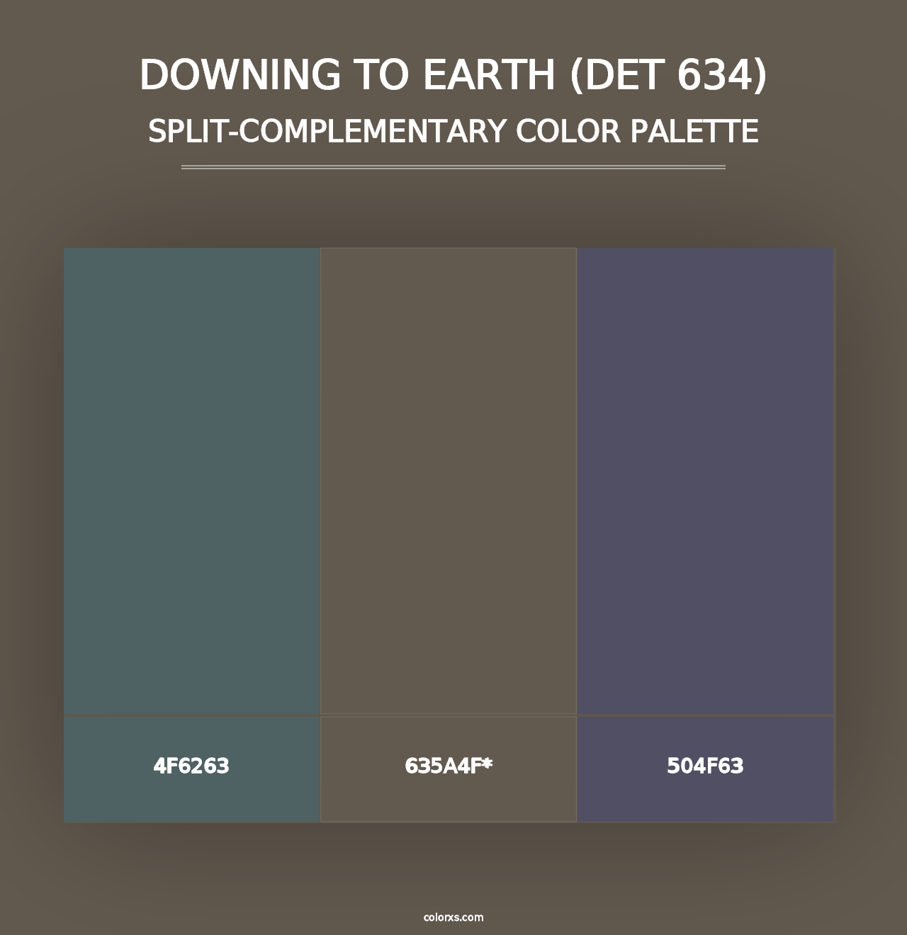 Downing to Earth (DET 634) - Split-Complementary Color Palette