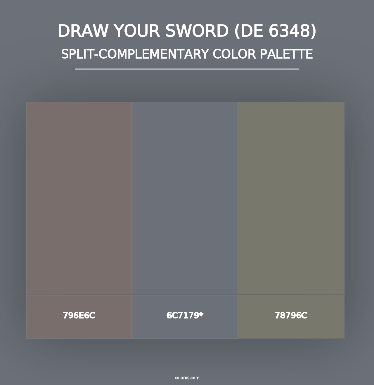 Draw Your Sword (DE 6348) - Split-Complementary Color Palette