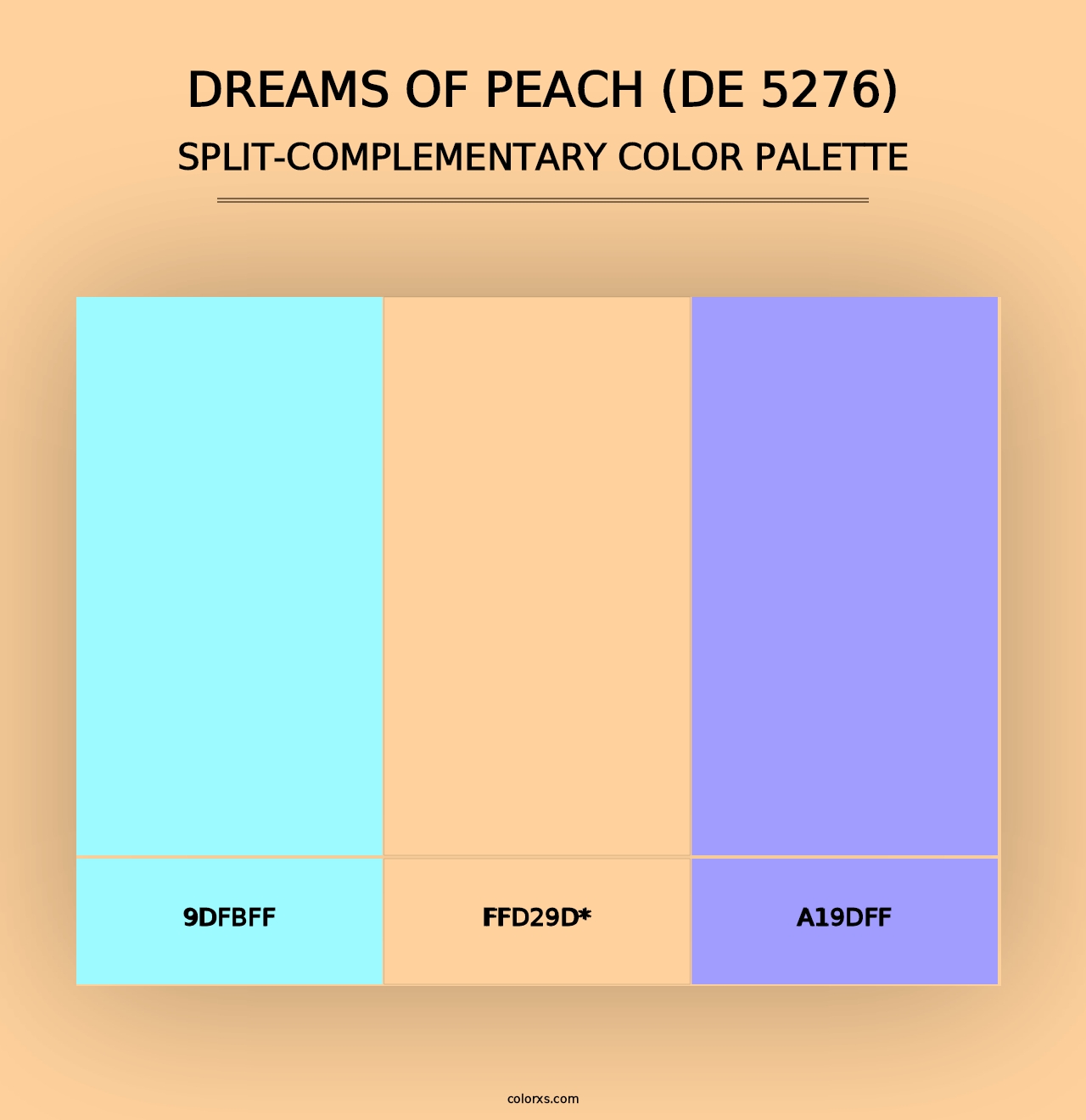 Dreams of Peach (DE 5276) - Split-Complementary Color Palette