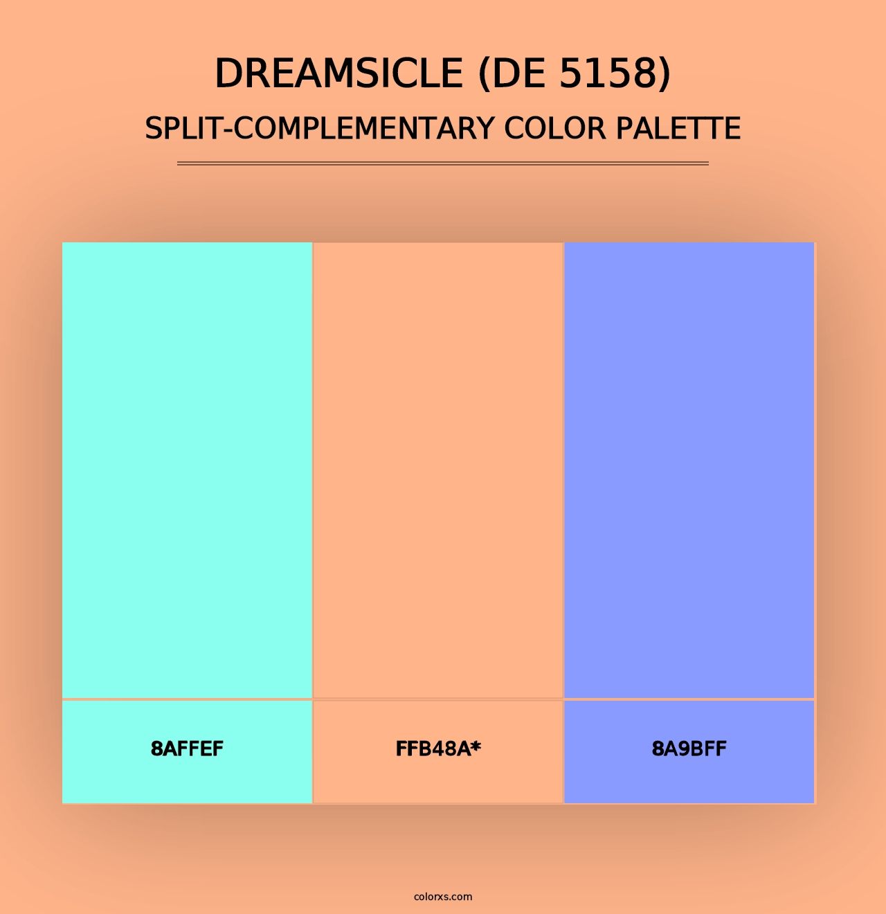 Dreamsicle (DE 5158) - Split-Complementary Color Palette