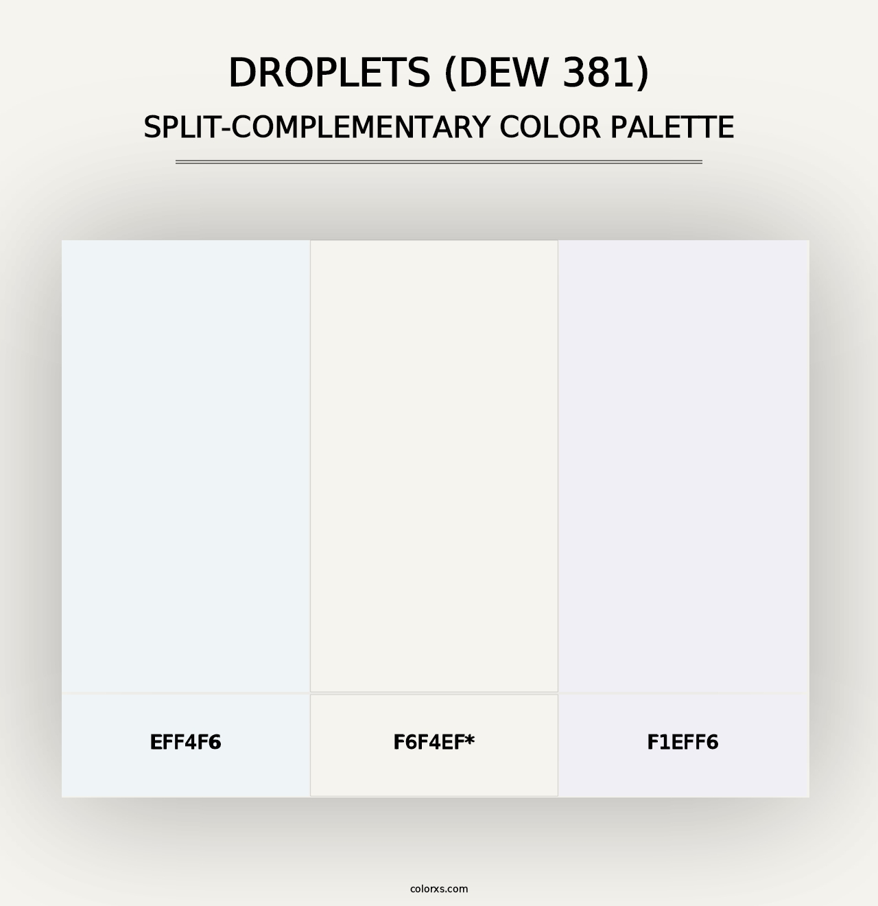 Droplets (DEW 381) - Split-Complementary Color Palette