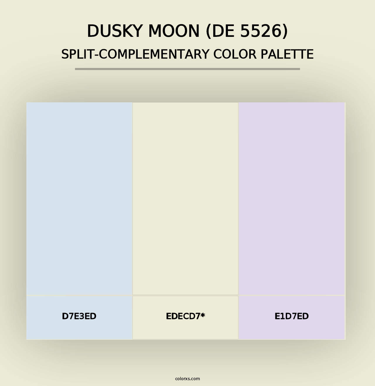 Dusky Moon (DE 5526) - Split-Complementary Color Palette