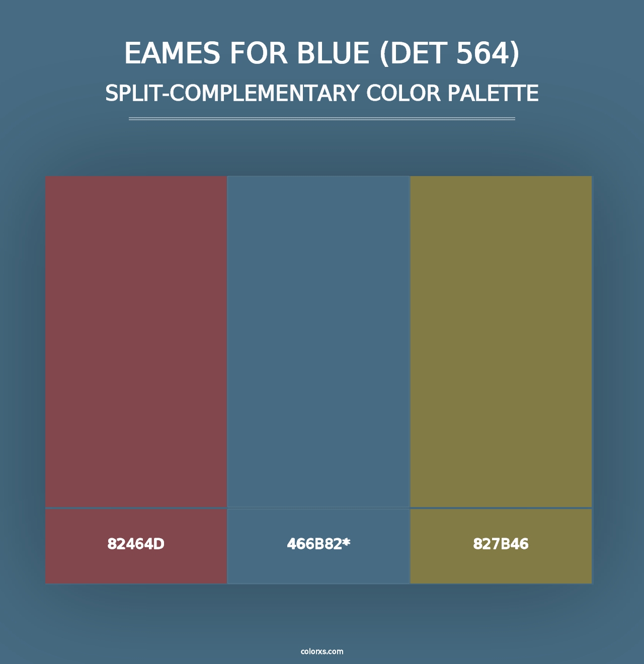 Eames for Blue (DET 564) - Split-Complementary Color Palette