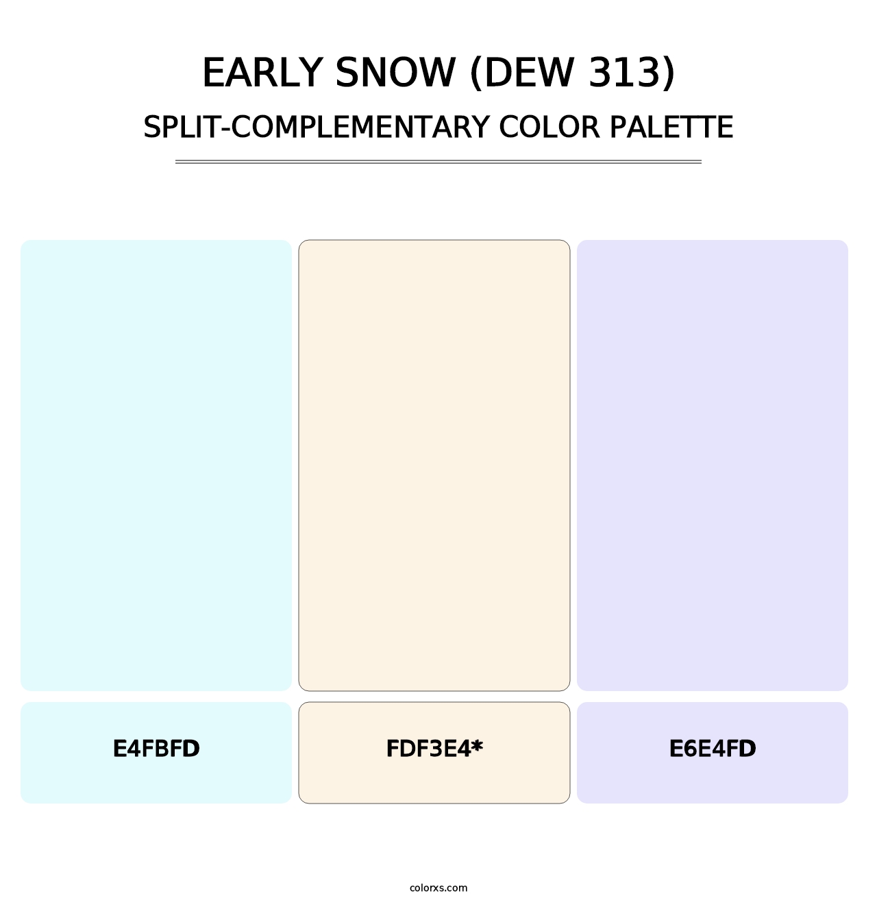 Early Snow (DEW 313) - Split-Complementary Color Palette