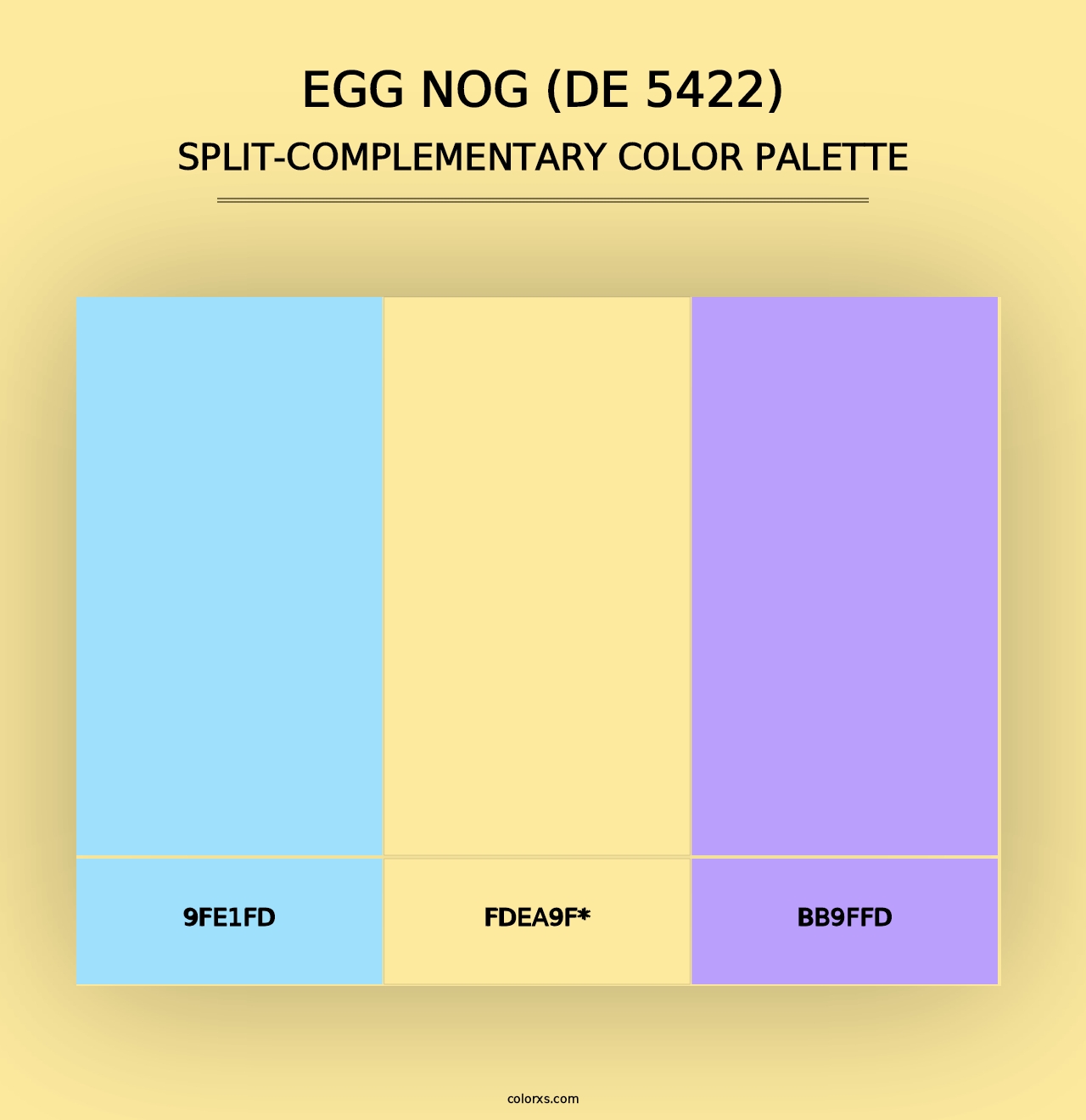 Egg Nog (DE 5422) - Split-Complementary Color Palette