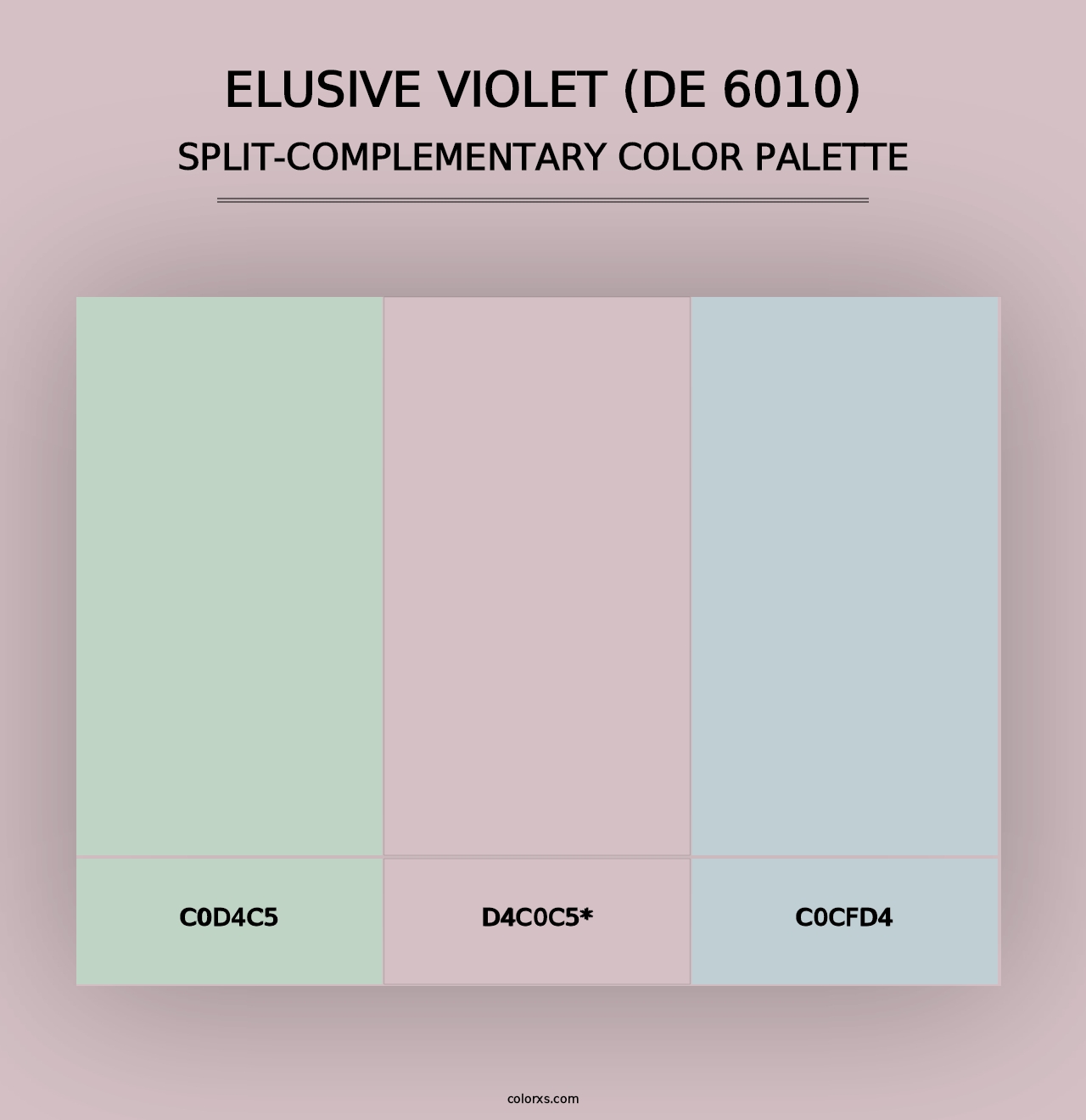 Elusive Violet (DE 6010) - Split-Complementary Color Palette