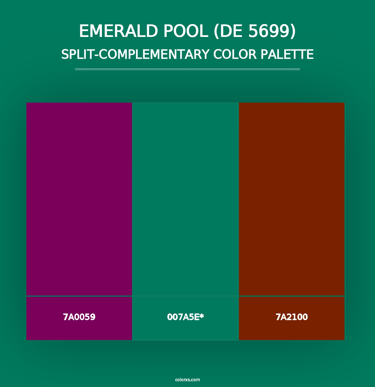 Emerald Pool (DE 5699) - Split-Complementary Color Palette