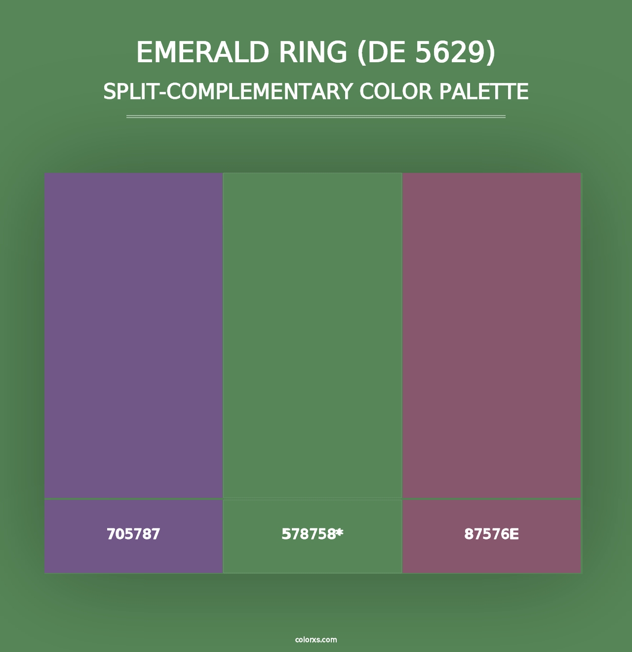 Emerald Ring (DE 5629) - Split-Complementary Color Palette