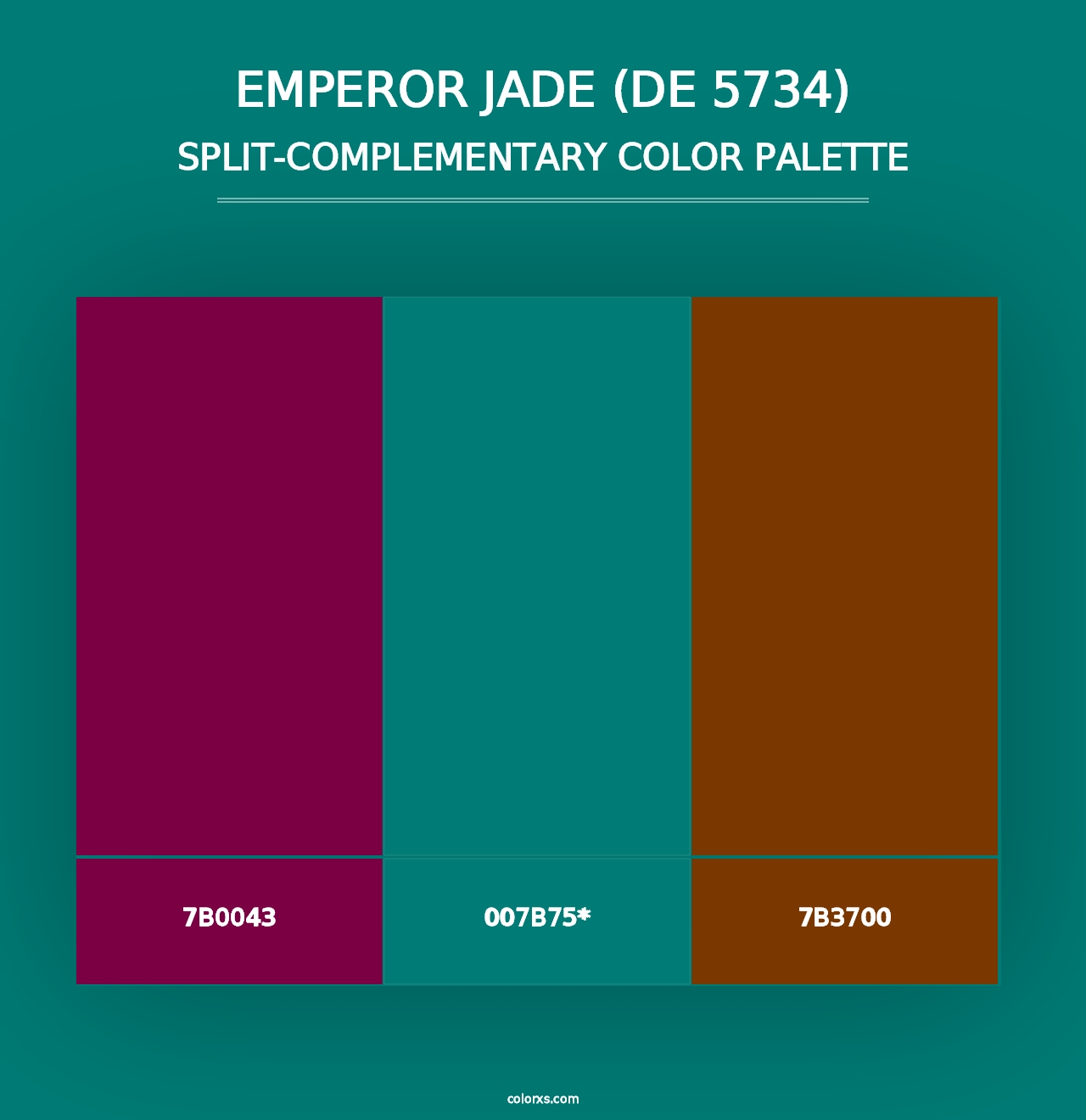 Emperor Jade (DE 5734) - Split-Complementary Color Palette