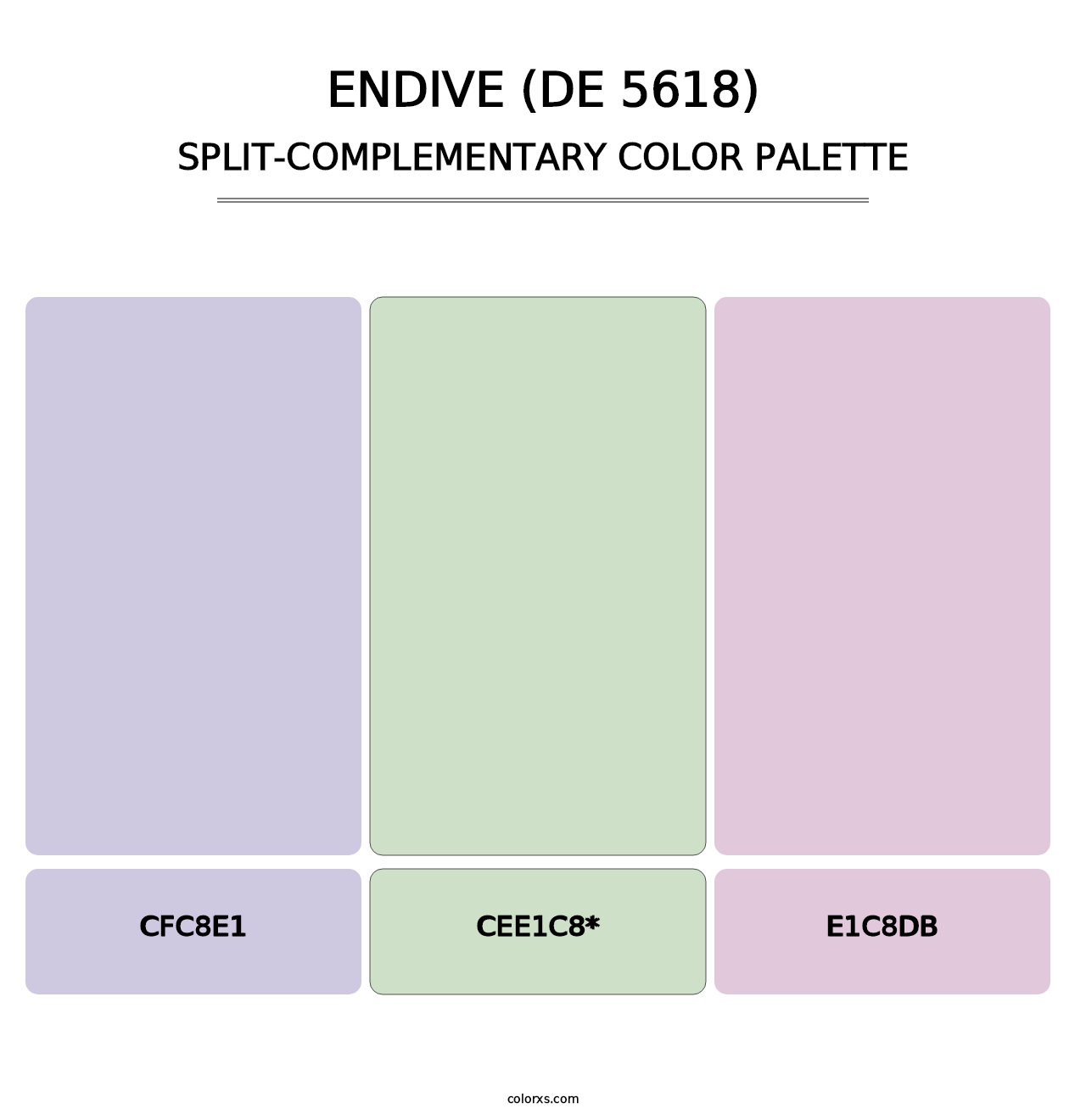 Endive (DE 5618) - Split-Complementary Color Palette