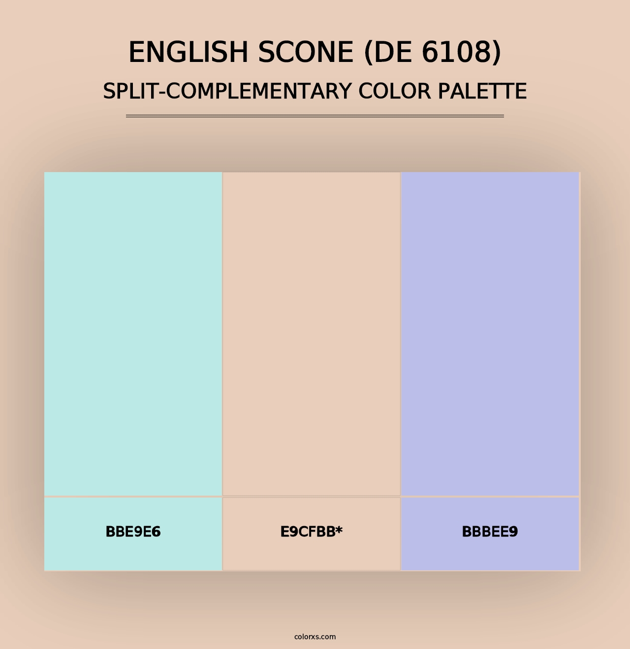 English Scone (DE 6108) - Split-Complementary Color Palette