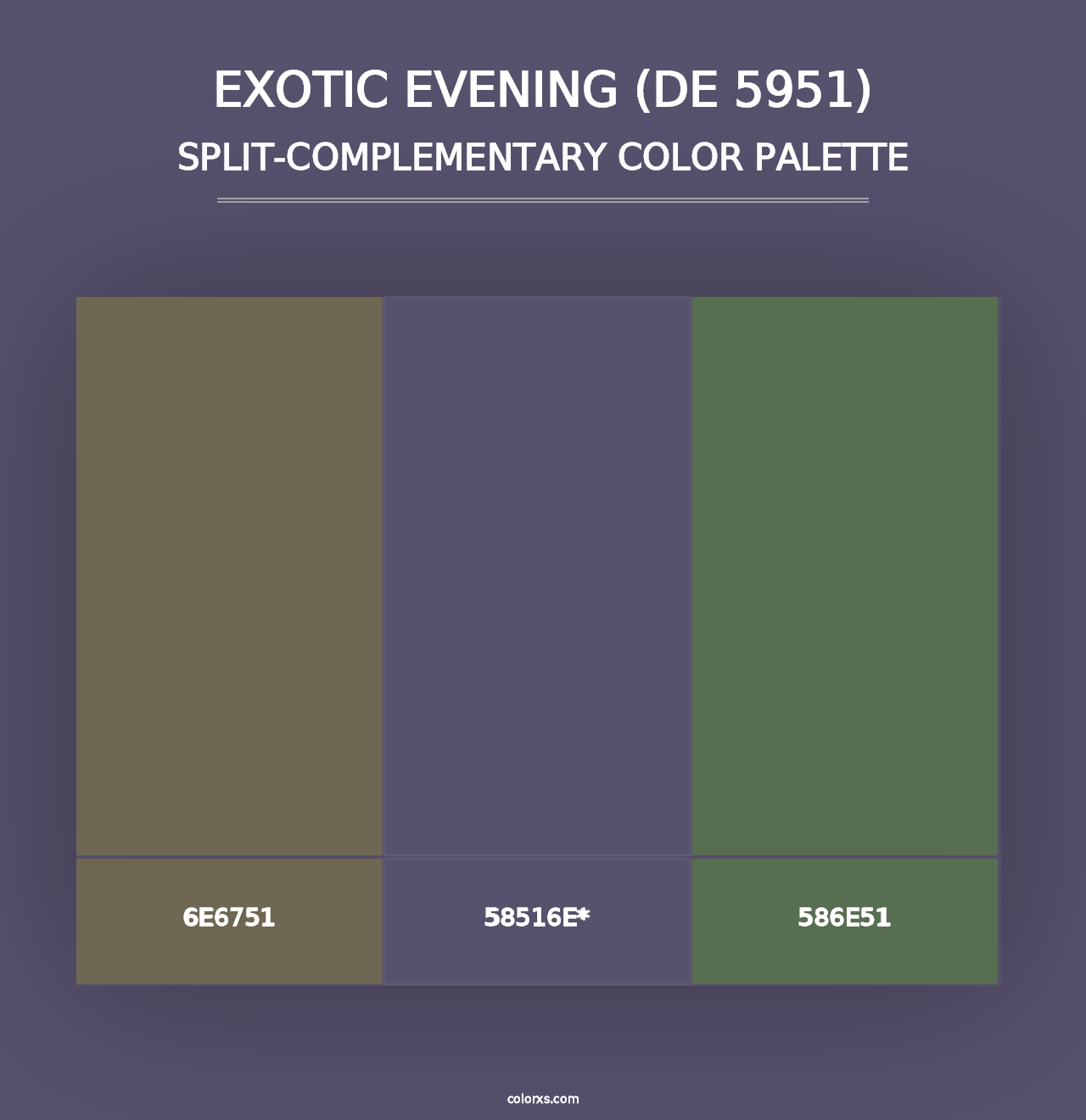 Exotic Evening (DE 5951) - Split-Complementary Color Palette