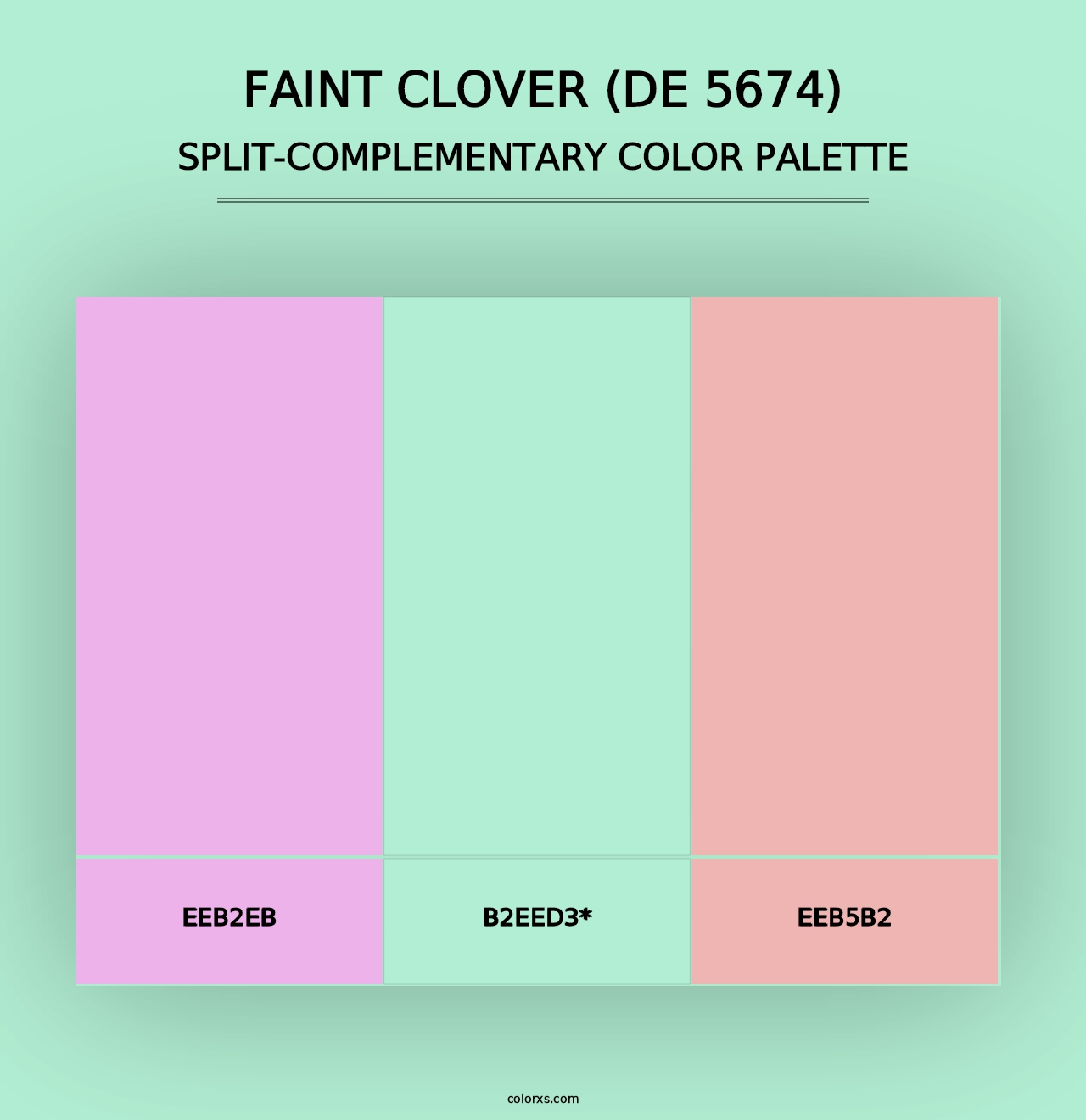 Faint Clover (DE 5674) - Split-Complementary Color Palette