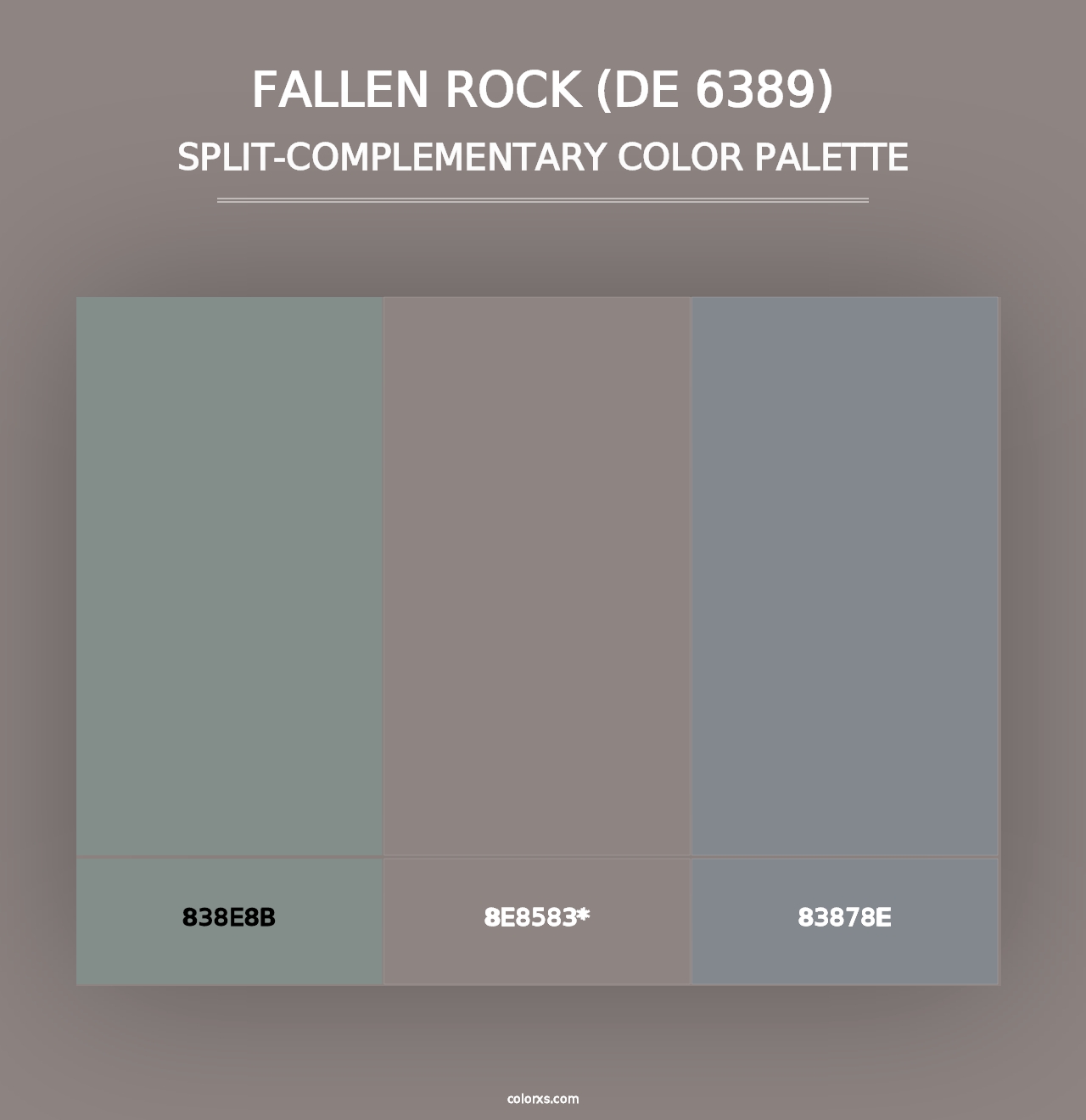 Fallen Rock (DE 6389) - Split-Complementary Color Palette