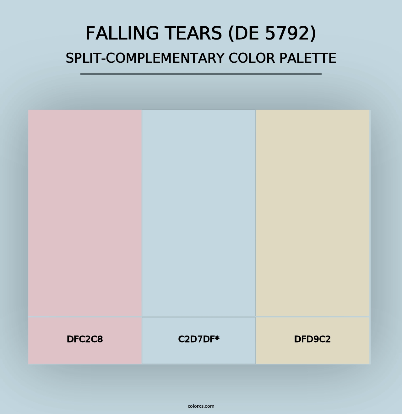 Falling Tears (DE 5792) - Split-Complementary Color Palette