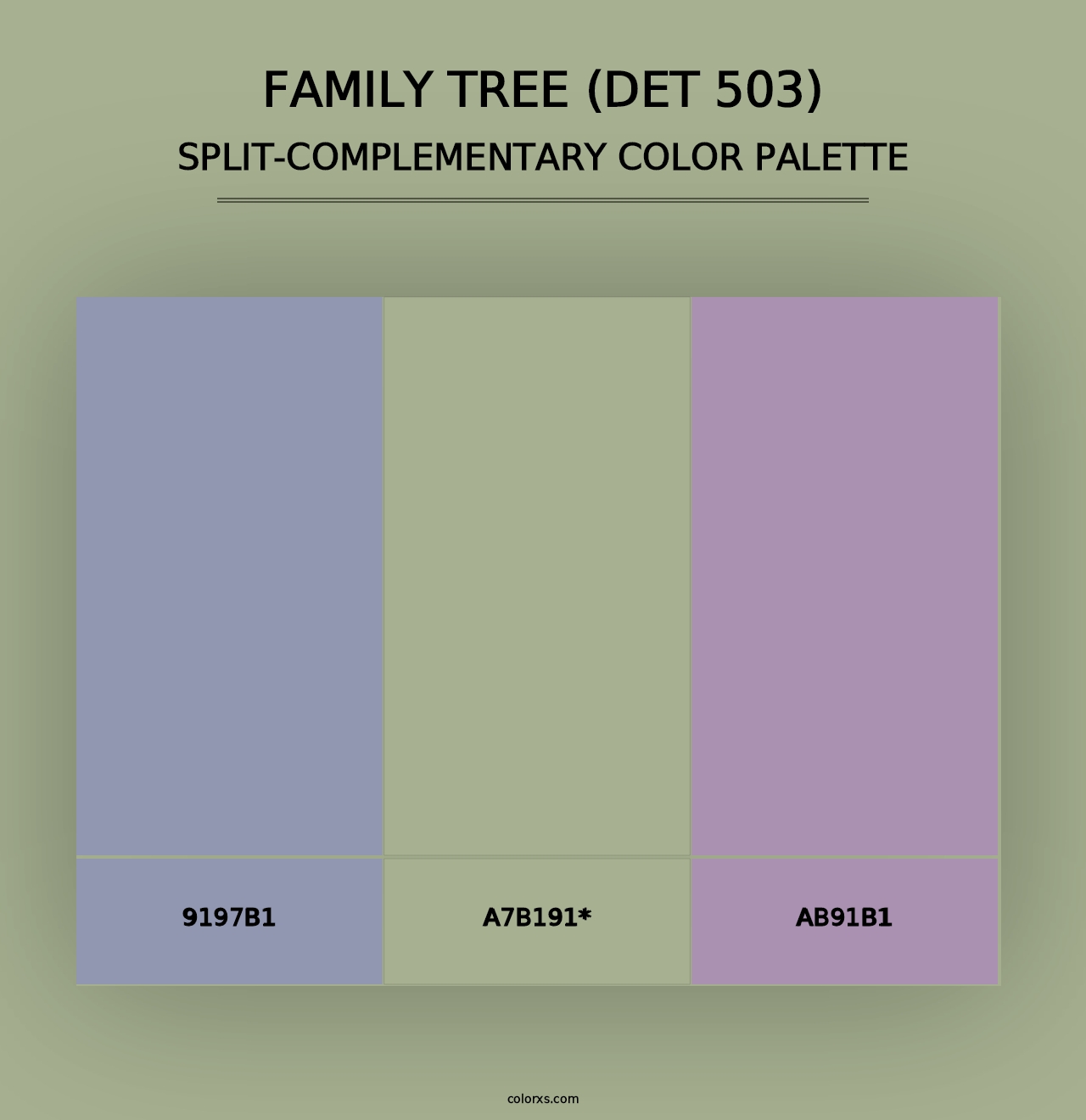 Family Tree (DET 503) - Split-Complementary Color Palette