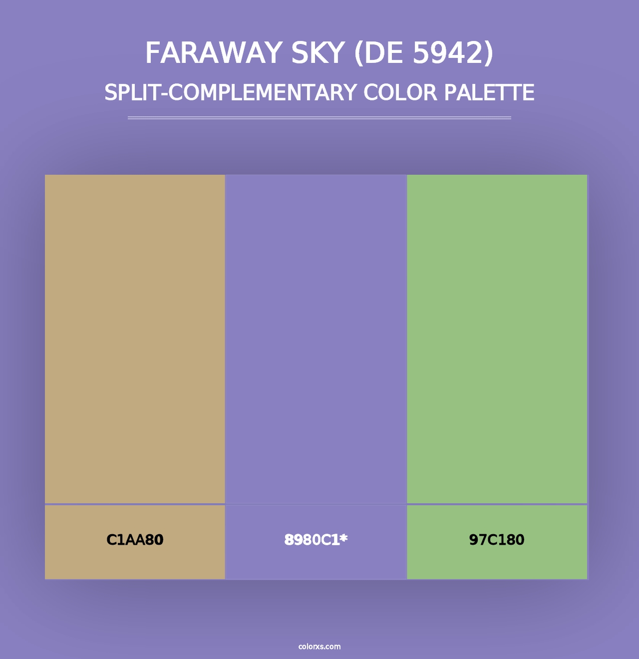 Faraway Sky (DE 5942) - Split-Complementary Color Palette