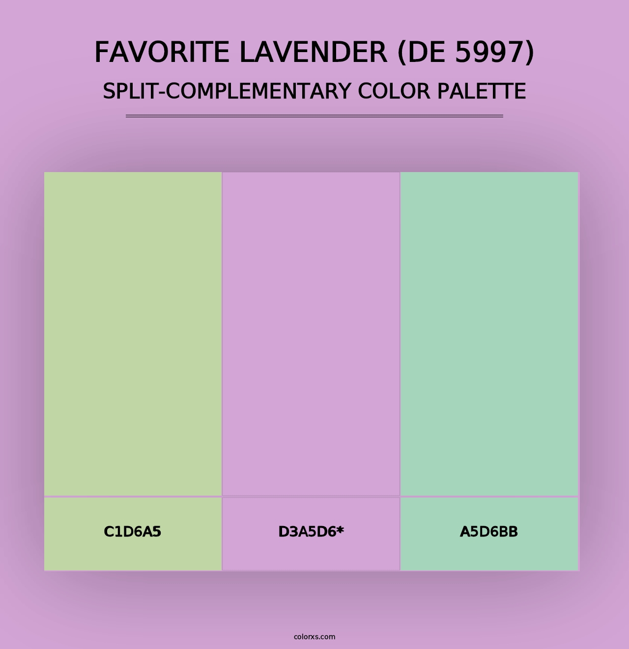 Favorite Lavender (DE 5997) - Split-Complementary Color Palette