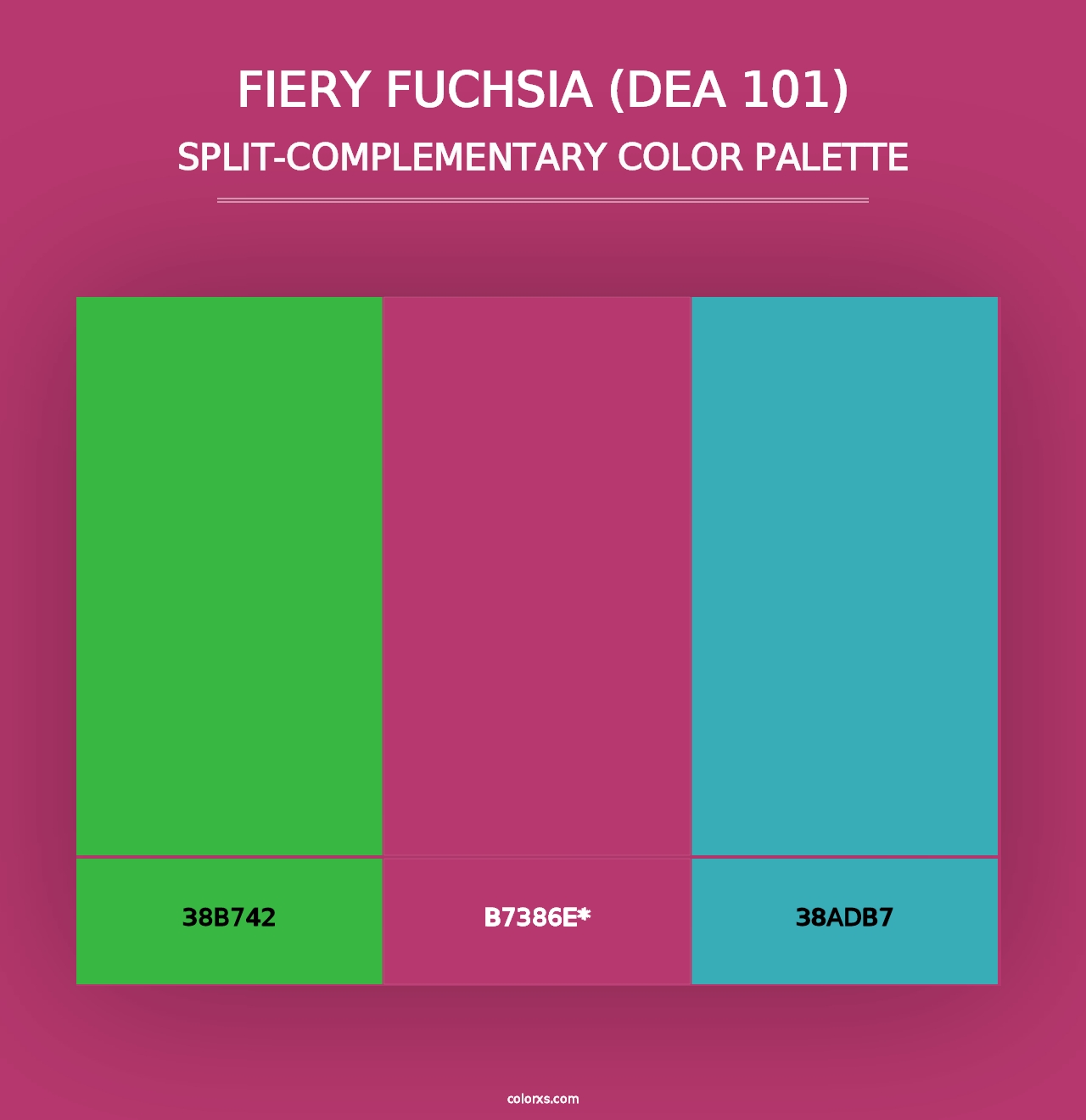 Fiery Fuchsia (DEA 101) - Split-Complementary Color Palette