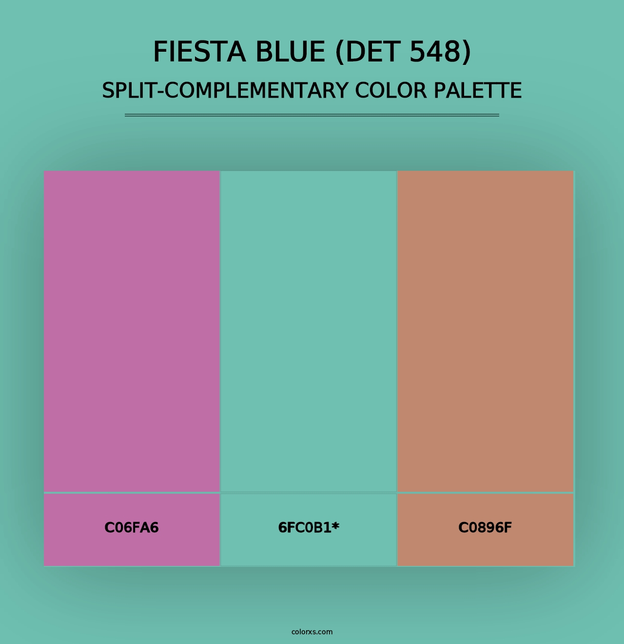 Fiesta Blue (DET 548) - Split-Complementary Color Palette