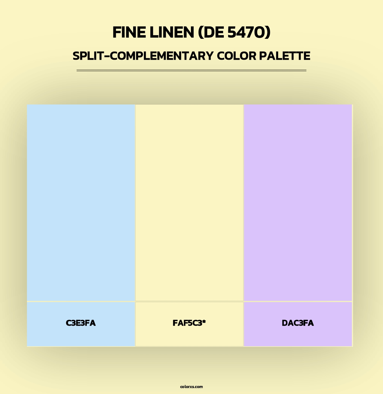 Fine Linen (DE 5470) - Split-Complementary Color Palette